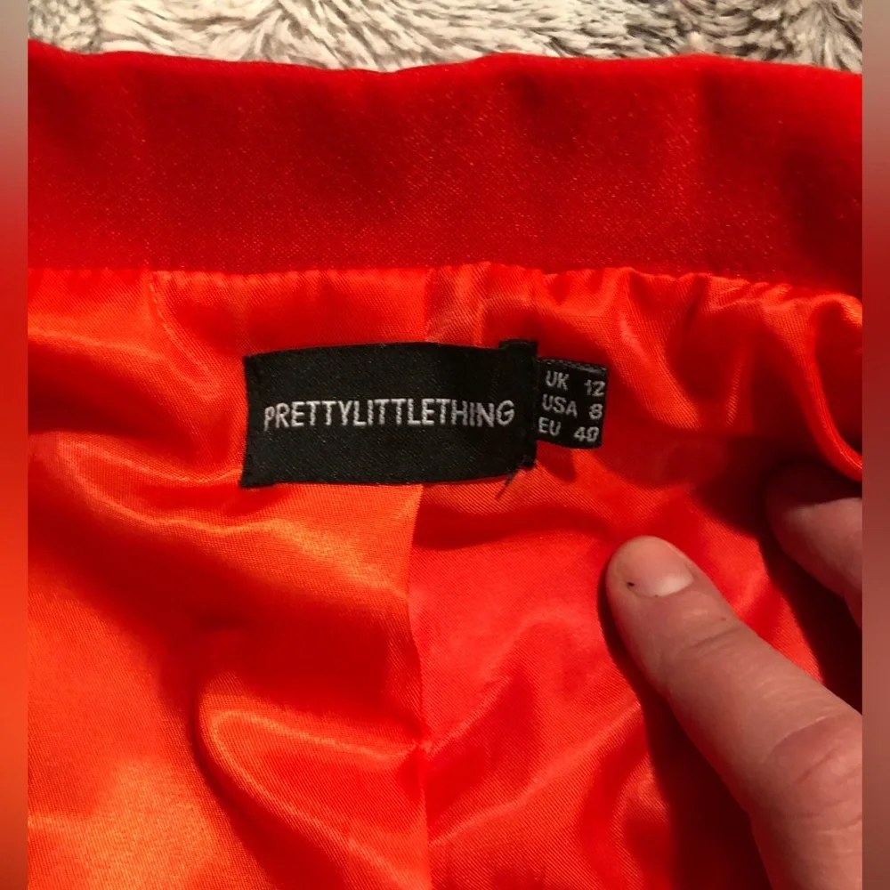 PRETTYLITTLETHING red longline oversized blazer - Picture 8 of 13